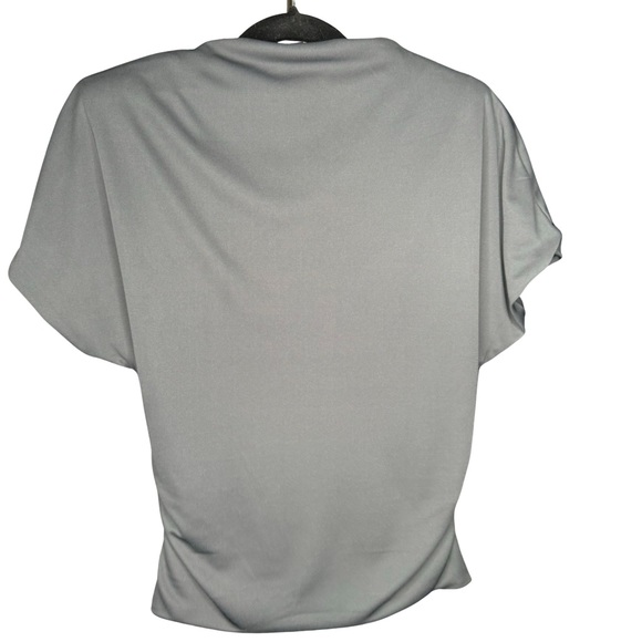 (NWT) Zara Side Ruched Top  ANTHRACITE GRAY Size XS - Picture 3 of 8